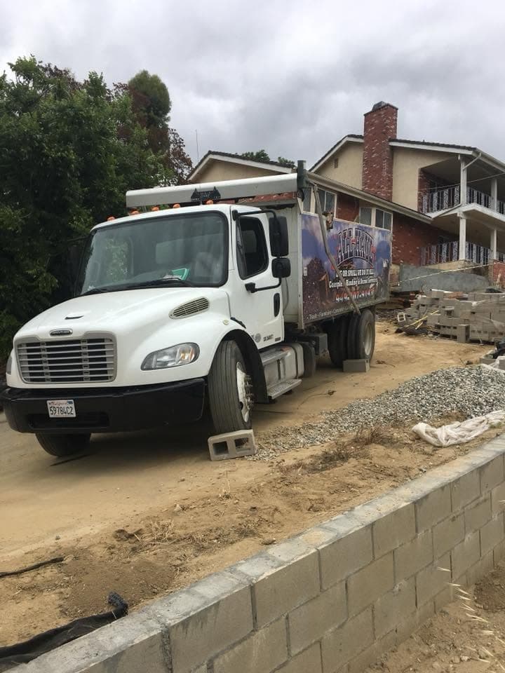All Haul truck at a residential construction site