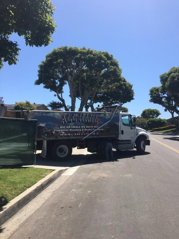 All Haul truck parked on a residential street