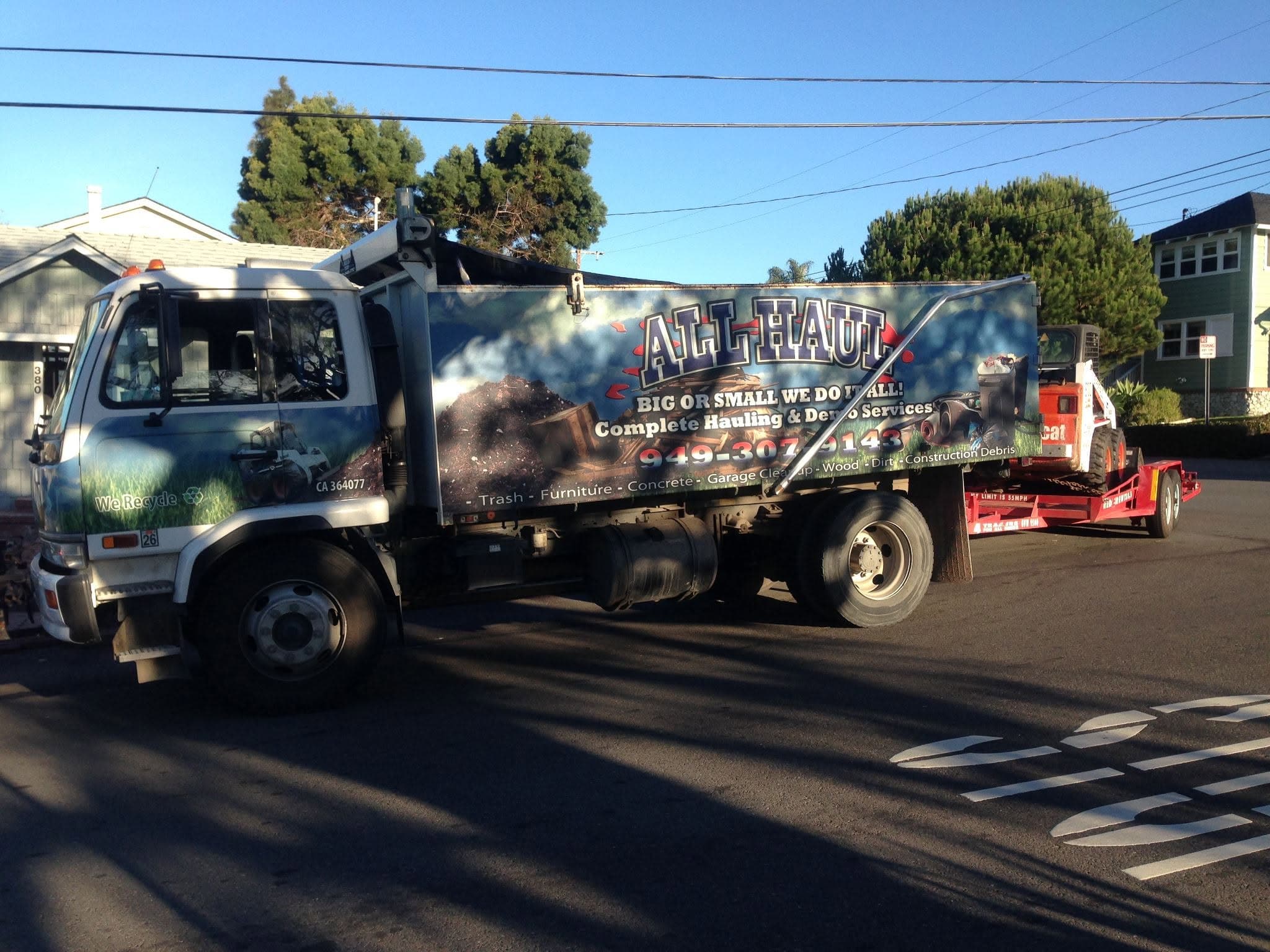 All Haul truck parked on a residential street